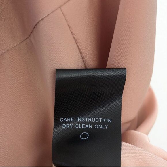 NBD REVOLVE Lila Gown in Champagne Satin Slip Draped Maxi Column Leg Slit S - Picture 10 of 13